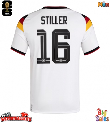 Germany Angelo Stiller #16 Replica Home Stadium Shirt World Cup 2026 Short Sleeve